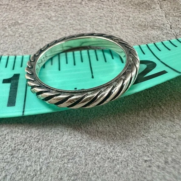 David Yurman Size 5.25 Sterling Sculpted Cable Classics Ring - Picture 4 of 13